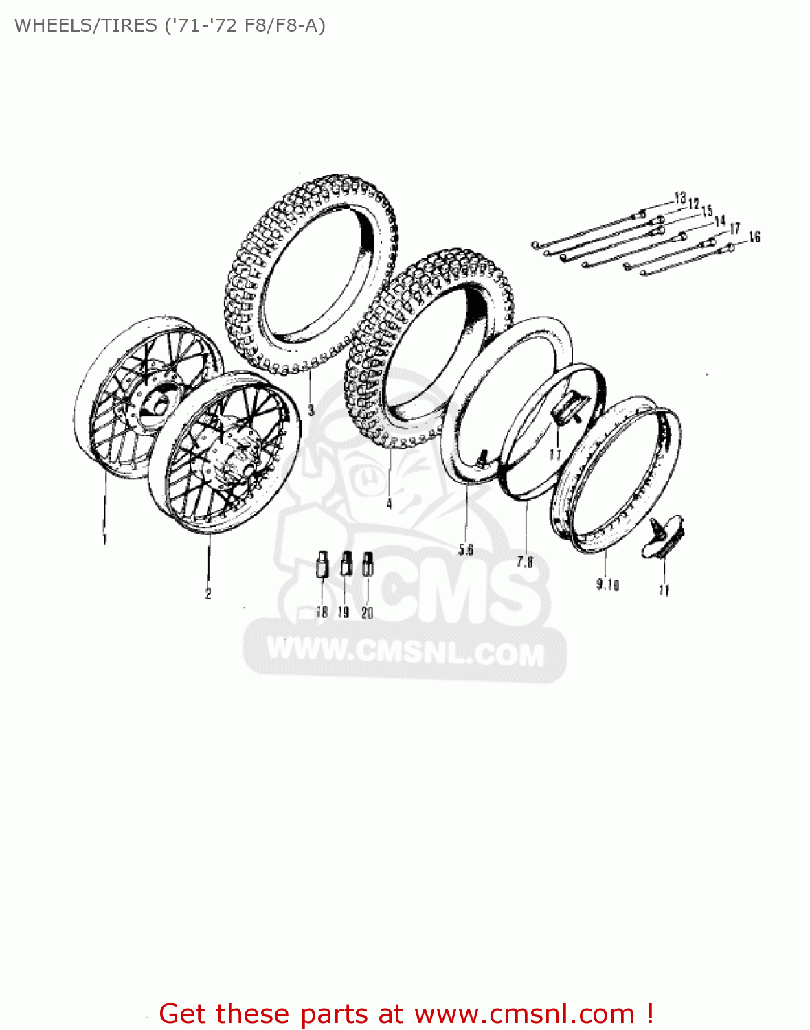 WHEELS/TIRES ('71-'72 F8/F8-A) F8A 1972 USA