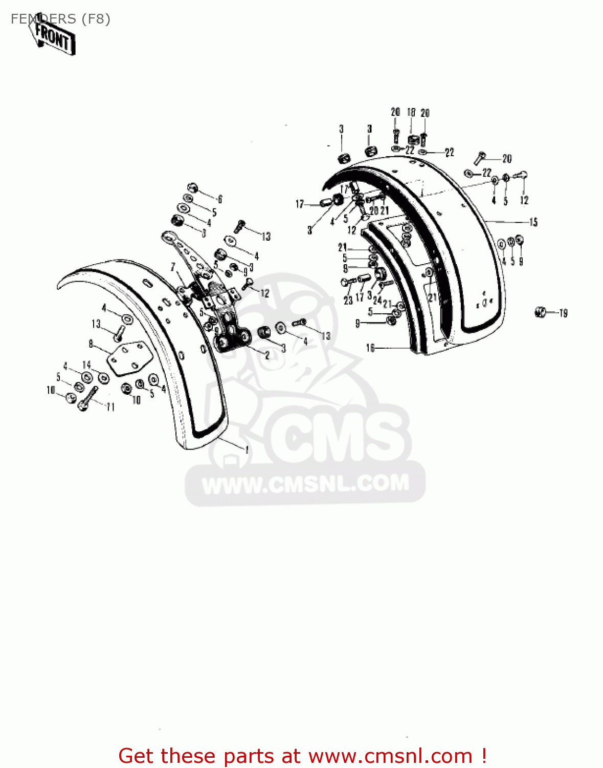 FENDERS (F8) F8A 1972 USA