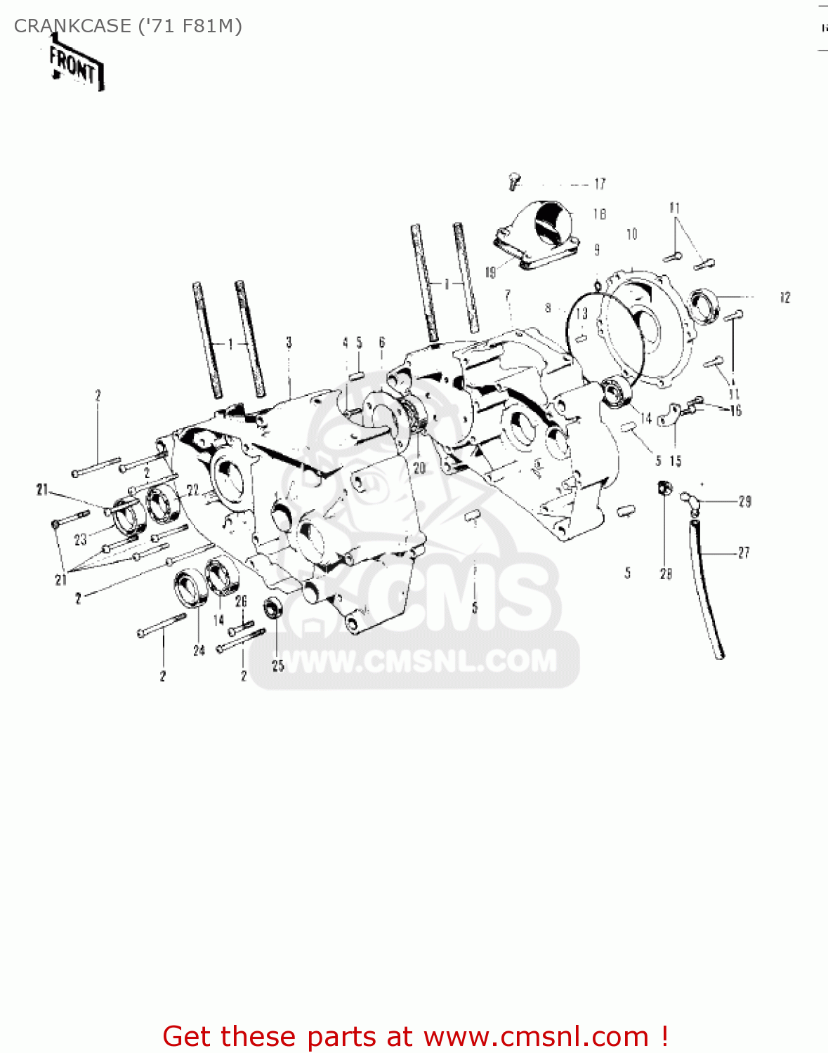 CRANKCASE ('71 F81M) F8A 1972 USA