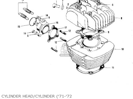 CYLINDER HEAD/CYLINDER ('71-'72 - F8A 1972 USA