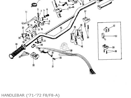 HANDLEBAR ('71-'72 F8/F8-A) - F8A 1972 USA