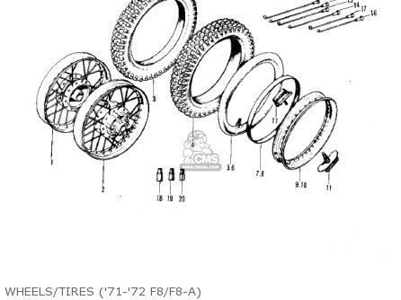 WHEELS/TIRES ('71-'72 F8/F8-A) - F8A 1972 USA