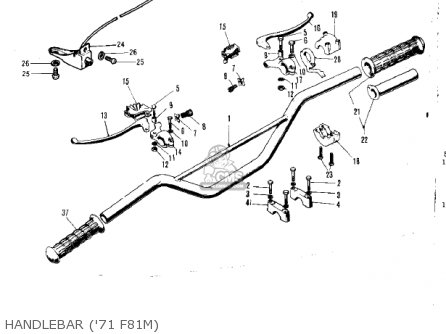 HANDLEBAR ('71 F81M) - F8A 1972 USA