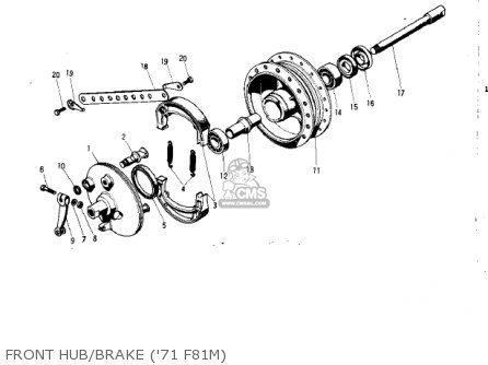 FRONT HUB/BRAKE ('71 F81M) - F8A 1972 USA