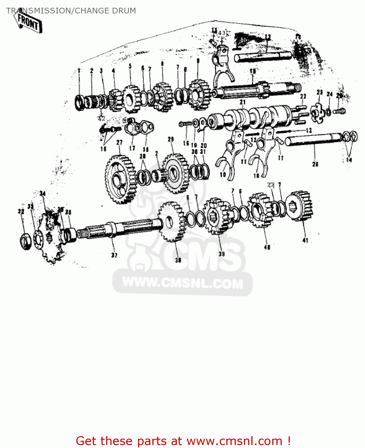 TRANSMISSION/CHANGE DRUM F9 1972 USA CANADA