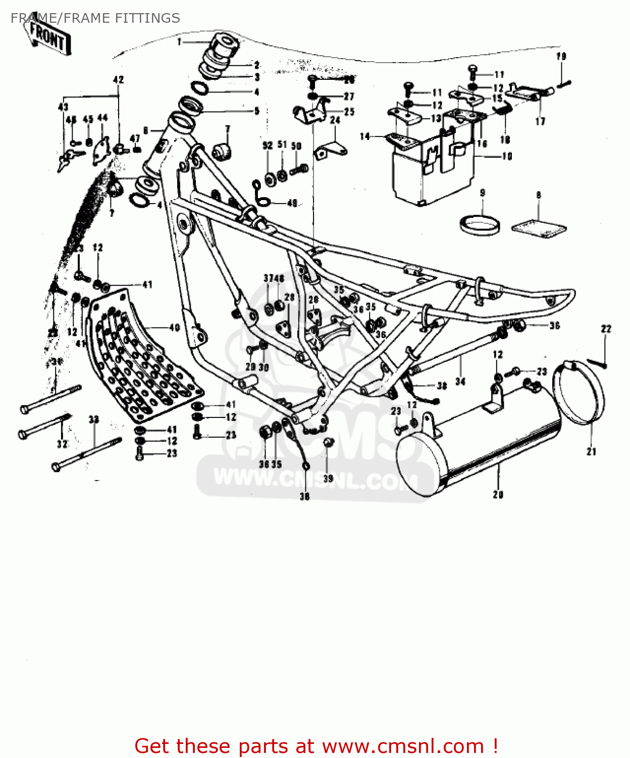 FRAME/FRAME FITTINGS F9 1972 USA CANADA