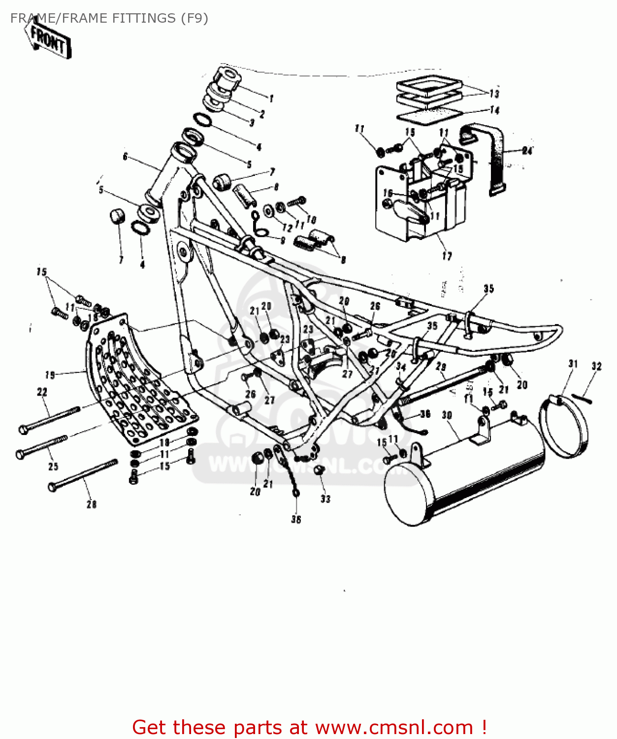 FRAME/FRAME FITTINGS (F9) F9 1972 USA CANADA