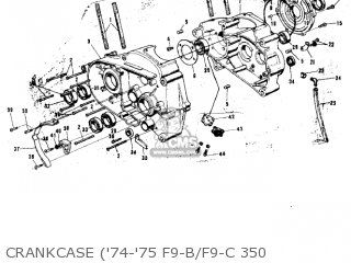 CRANKCASE ('74-'75 F9-B/F9-C 350 - F9 1972 USA CANADA