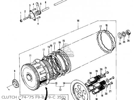 CLUTCH ('74-'75 F9-B/F9-C 350) - F9 1972 USA CANADA