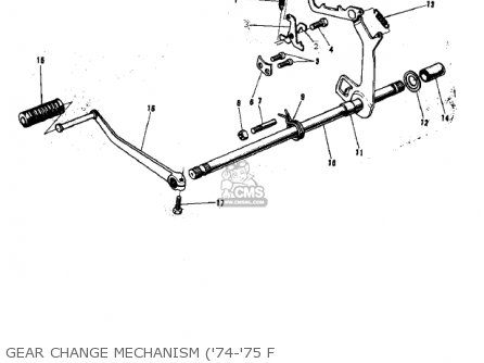 GEAR CHANGE MECHANISM ('74-'75 F - F9 1972 USA CANADA