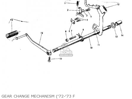 GEAR CHANGE MECHANISM ('72-'73 F - F9 1972 USA CANADA