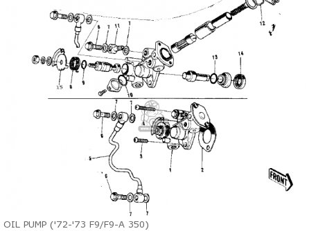 OIL PUMP ('72-'73 F9/F9-A 350) - F9 1972 USA CANADA