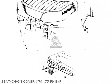 SEAT/CHAIN COVER ('74-'75 F9-B/F - F9 1972 USA CANADA