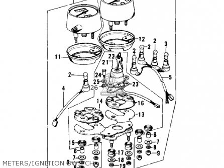 METERS/IGNITION SWITCH - F9 1972 USA CANADA
