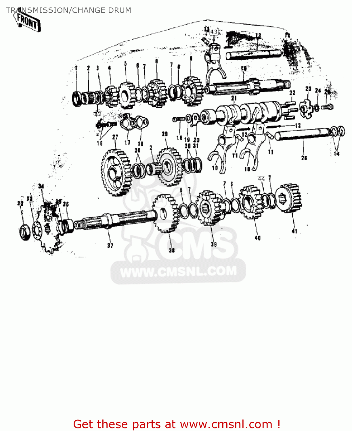 TRANSMISSION/CHANGE DRUM F9A 1973 USA CANADA