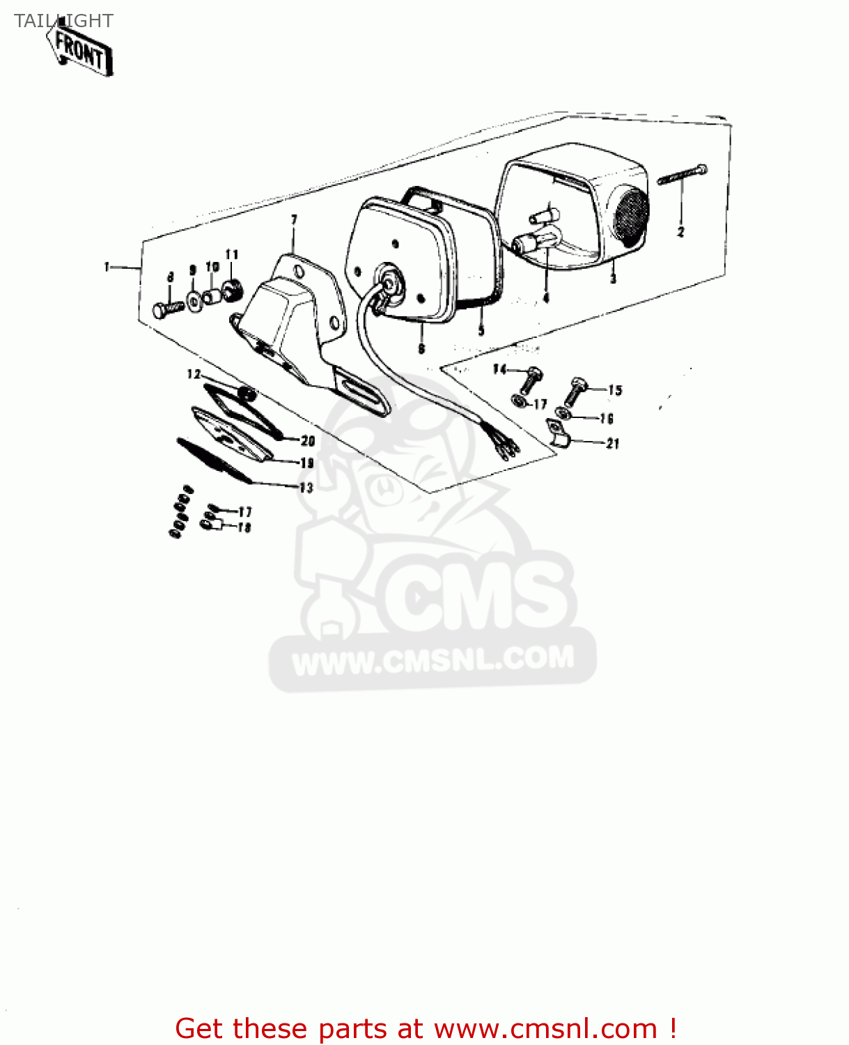 TAILLIGHT F9A 1973 USA CANADA