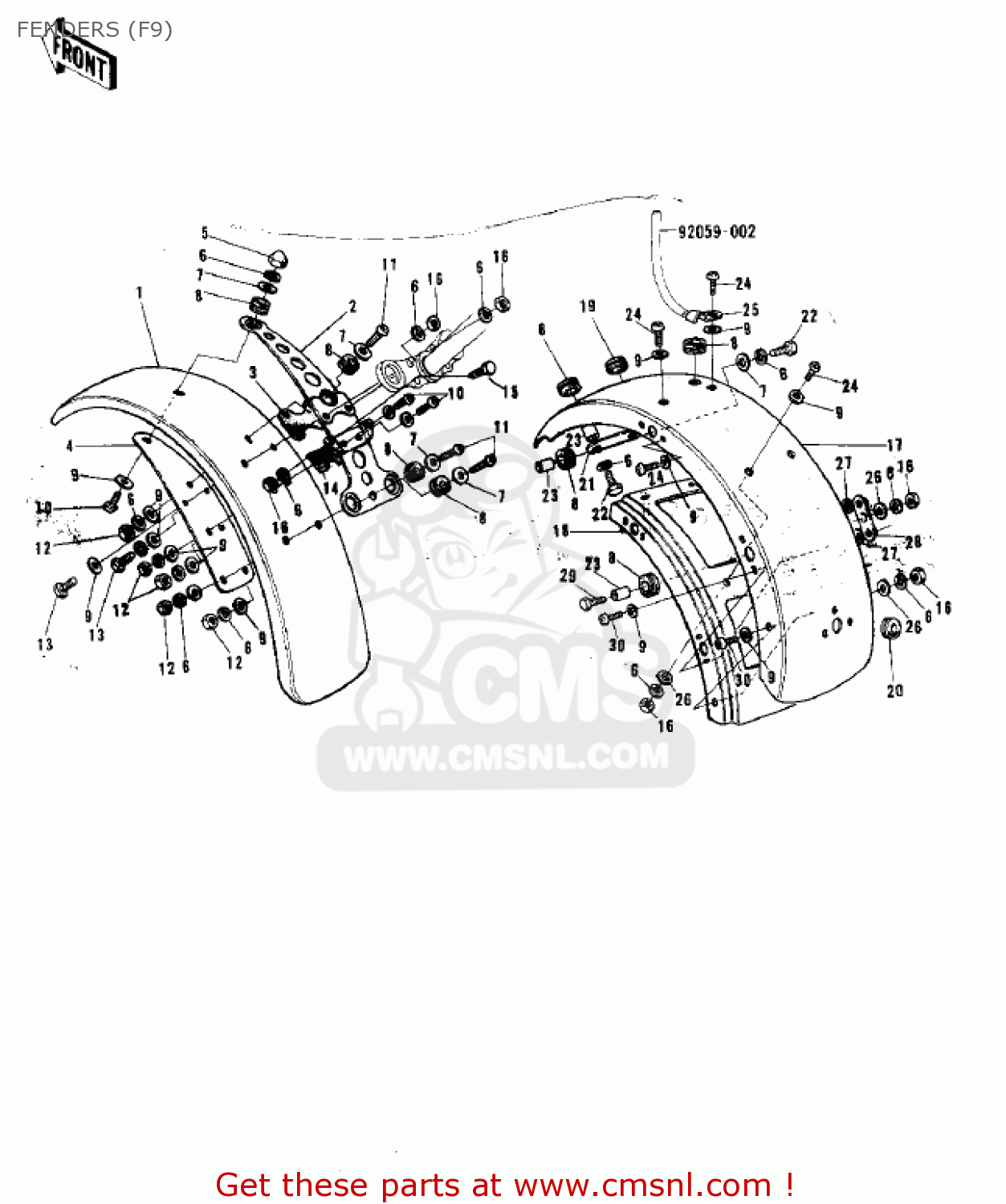 FENDERS (F9) F9A 1973 USA CANADA