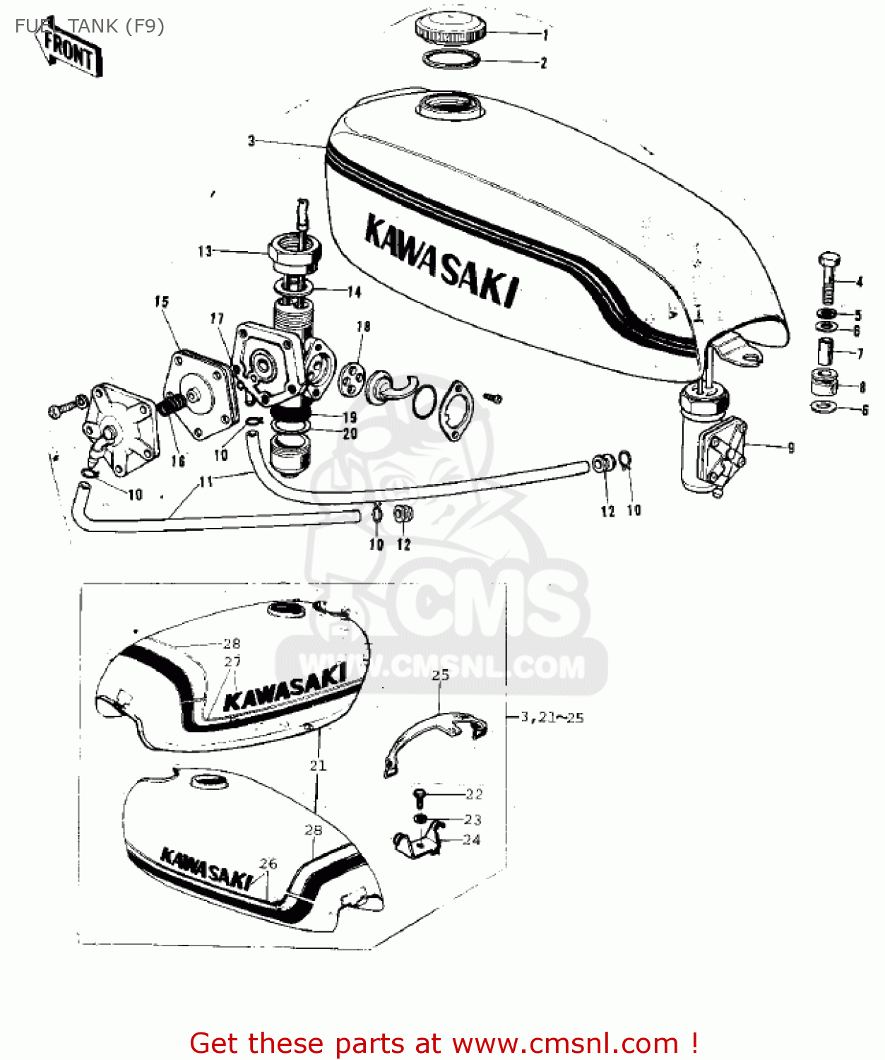 FUEL TANK (F9) F9A 1973 USA CANADA