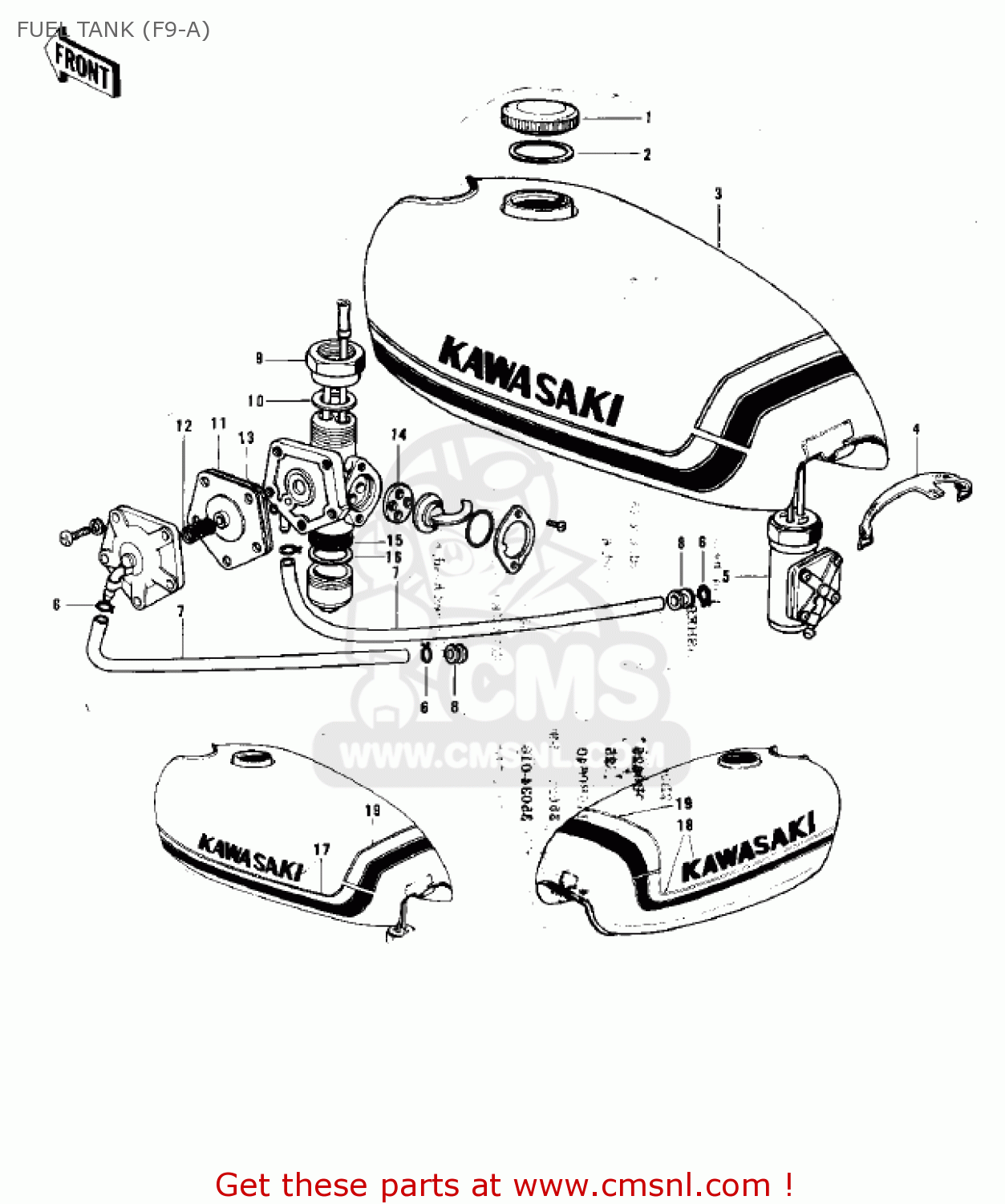 FUEL TANK (F9-A) F9A 1973 USA CANADA