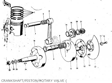 CRANKSHAFT/PISTON/ROTARY VALVE ( - F9A 1973 USA CANADA