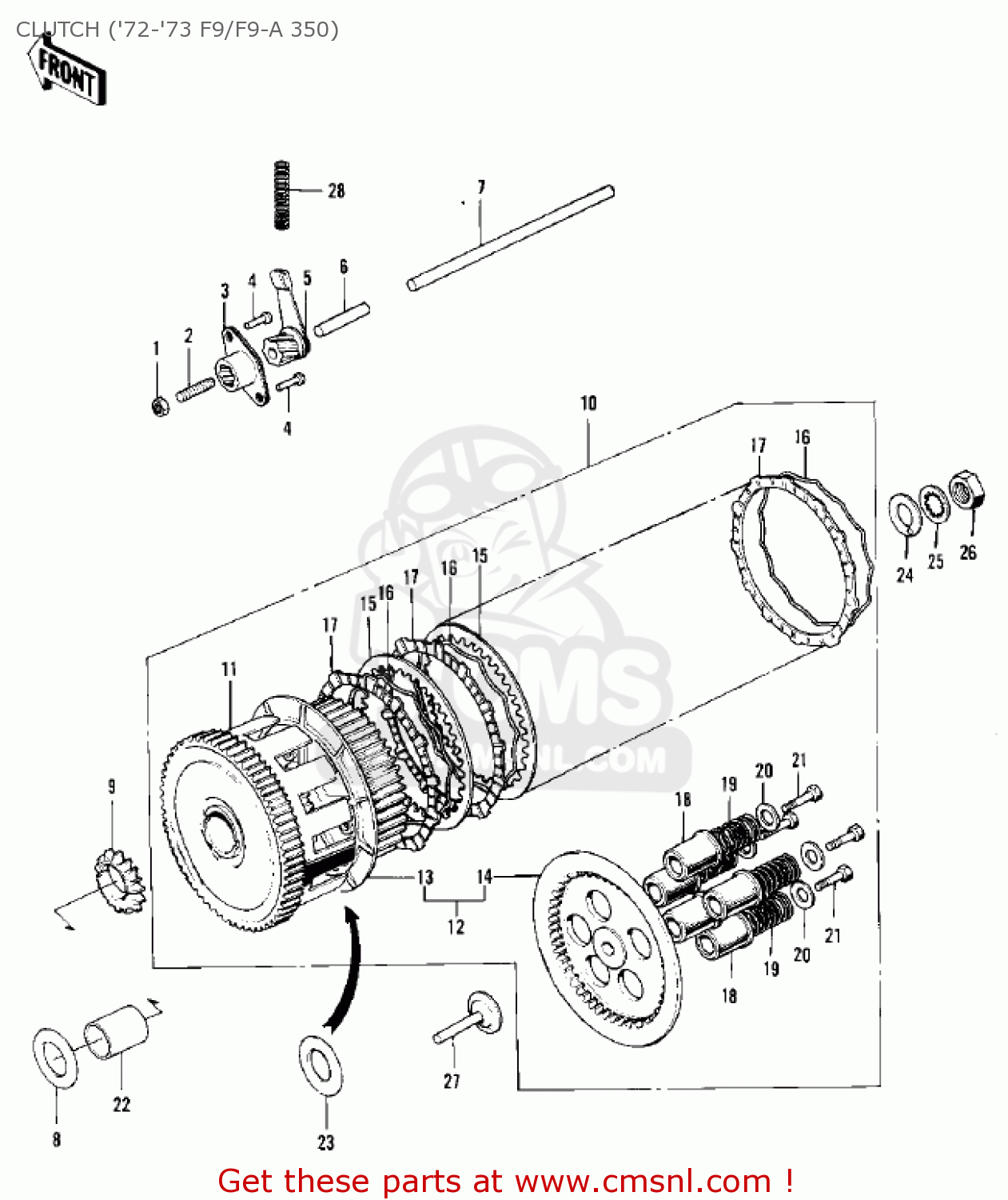 CLUTCH ('72-'73 F9/F9-A 350) F9B 1974 USA CANADA