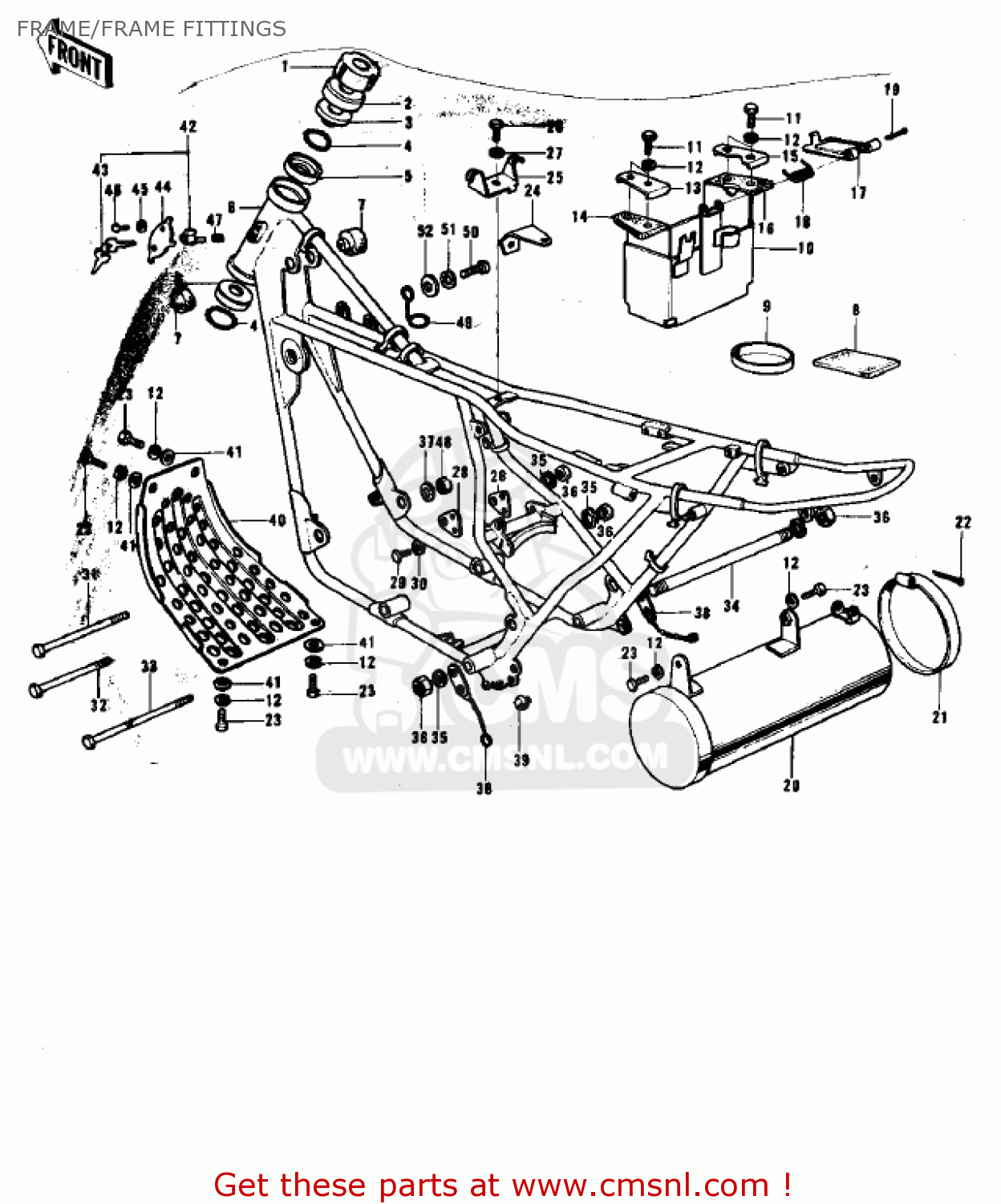 FRAME/FRAME FITTINGS F9B 1974 USA CANADA