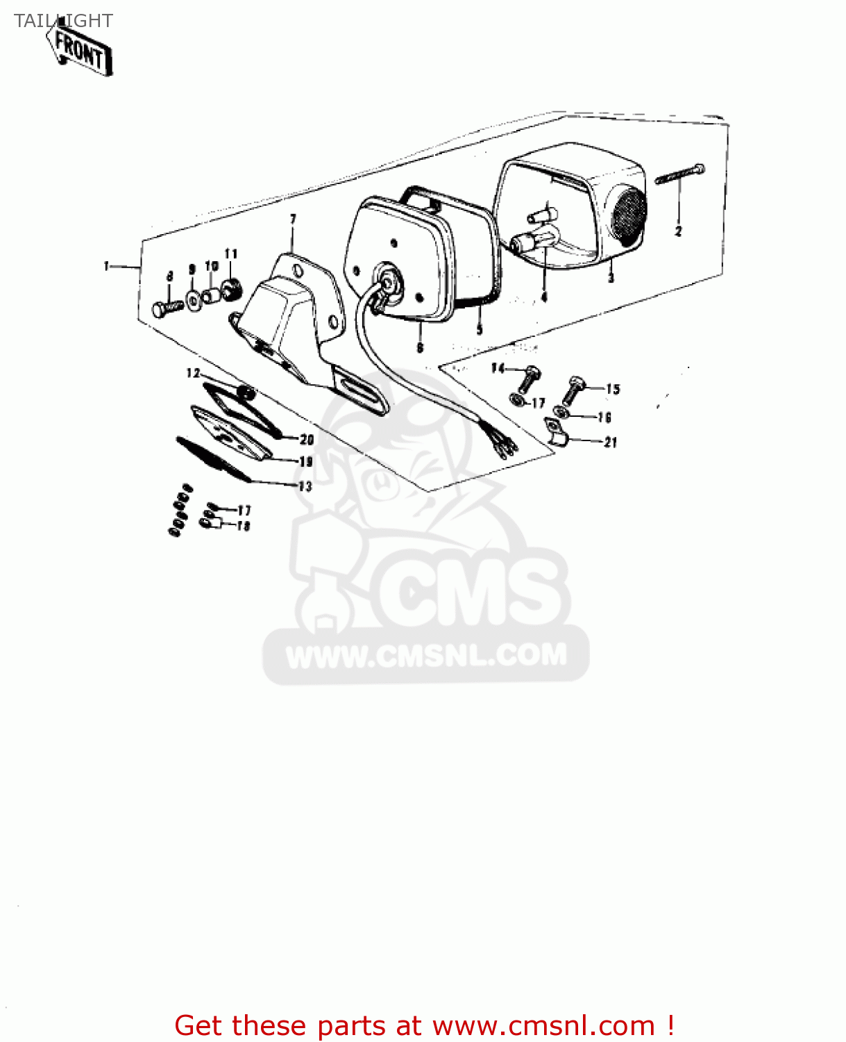TAILLIGHT F9B 1974 USA CANADA