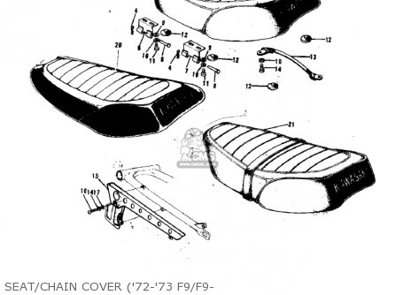 SEAT/CHAIN COVER ('72-'73 F9/F9- - F9B 1974 USA CANADA