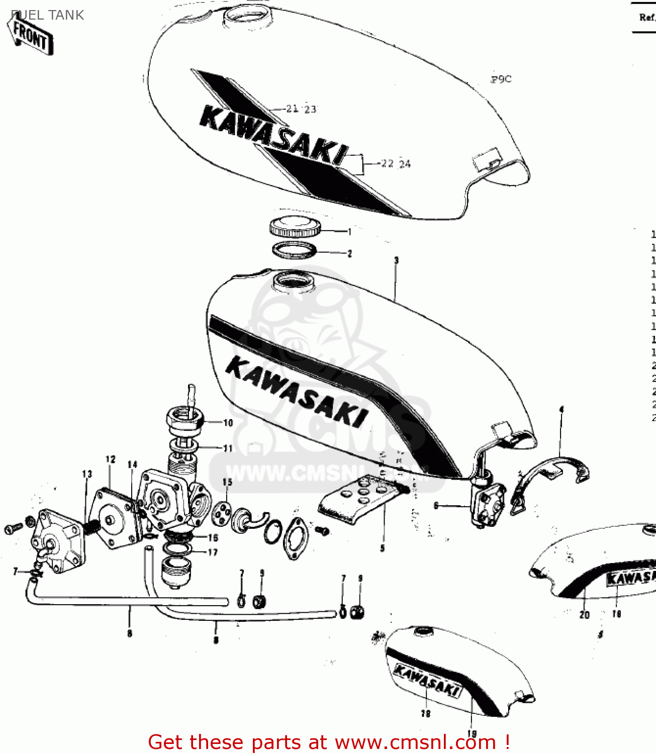 FUEL TANK F9C 1975 USA CANADA