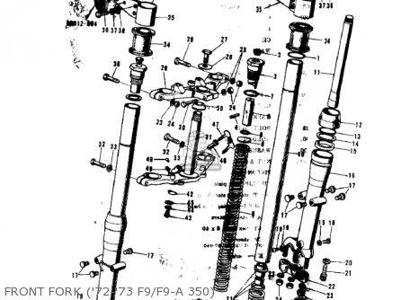 FRONT FORK ('72-'73 F9/F9-A 350) - F9C 1975 USA CANADA