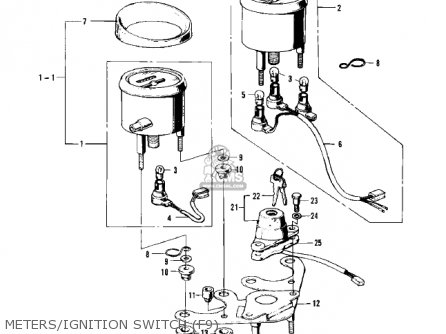 METERS/IGNITION SWITCH (F9) - F9C 1975 USA CANADA