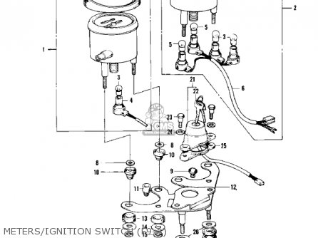 METERS/IGNITION SWITCH (F9-A) - F9C 1975 USA CANADA