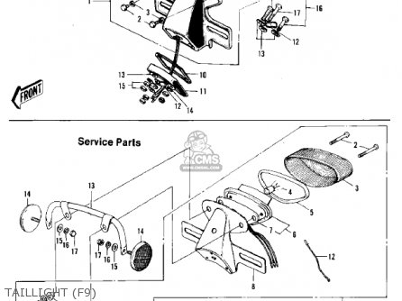 TAILLIGHT (F9) - F9C 1975 USA CANADA