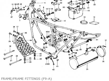FRAME/FRAME FITTINGS (F9-A) - F9C 1975 USA CANADA