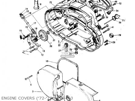ENGINE COVERS ('72-'73 F9/F9-A 3 - F9C 1975 USA CANADA
