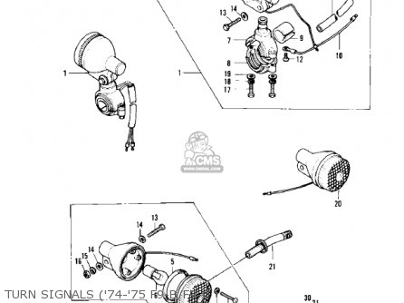 TURN SIGNALS ('74-'75 F9-B/F9-C - F9C 1975 USA CANADA