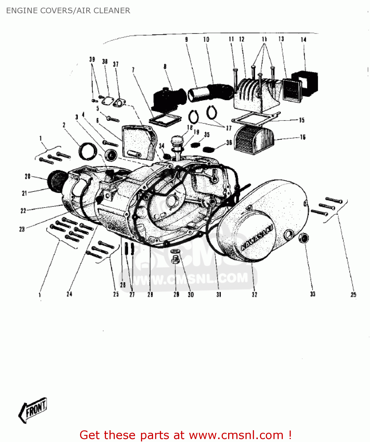 ENGINE COVERS/AIR CLEANER G31M CENTURION 1970