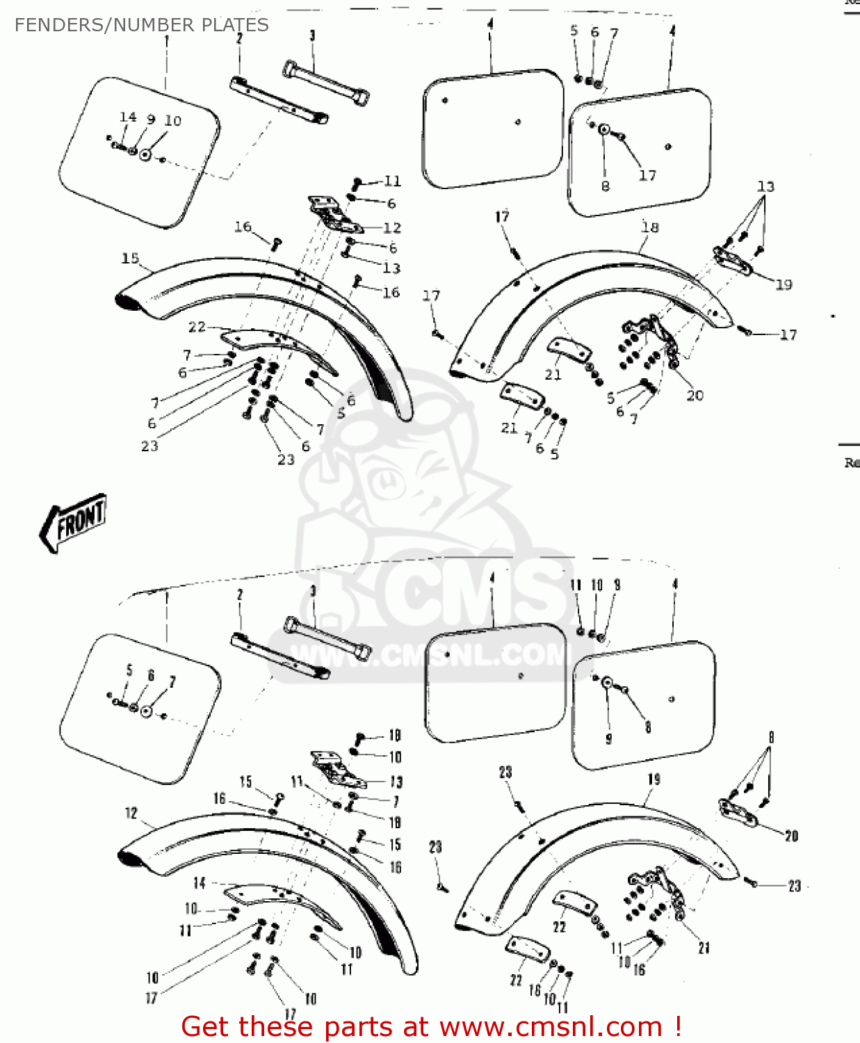 FENDERS/NUMBER PLATES G31M CENTURION 1970