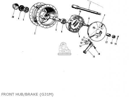 FRONT HUB/BRAKE (G31M) - G31M CENTURION 1970