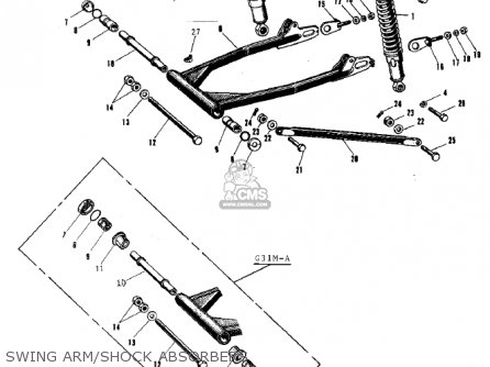SWING ARM/SHOCK ABSORBERS - G31M CENTURION 1970