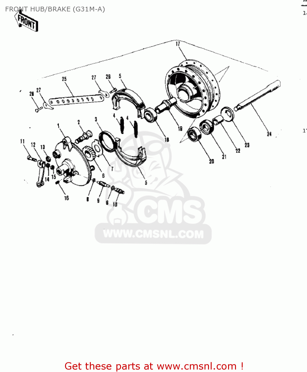 FRONT HUB/BRAKE (G31M-A) G31MA CENTURION 1971