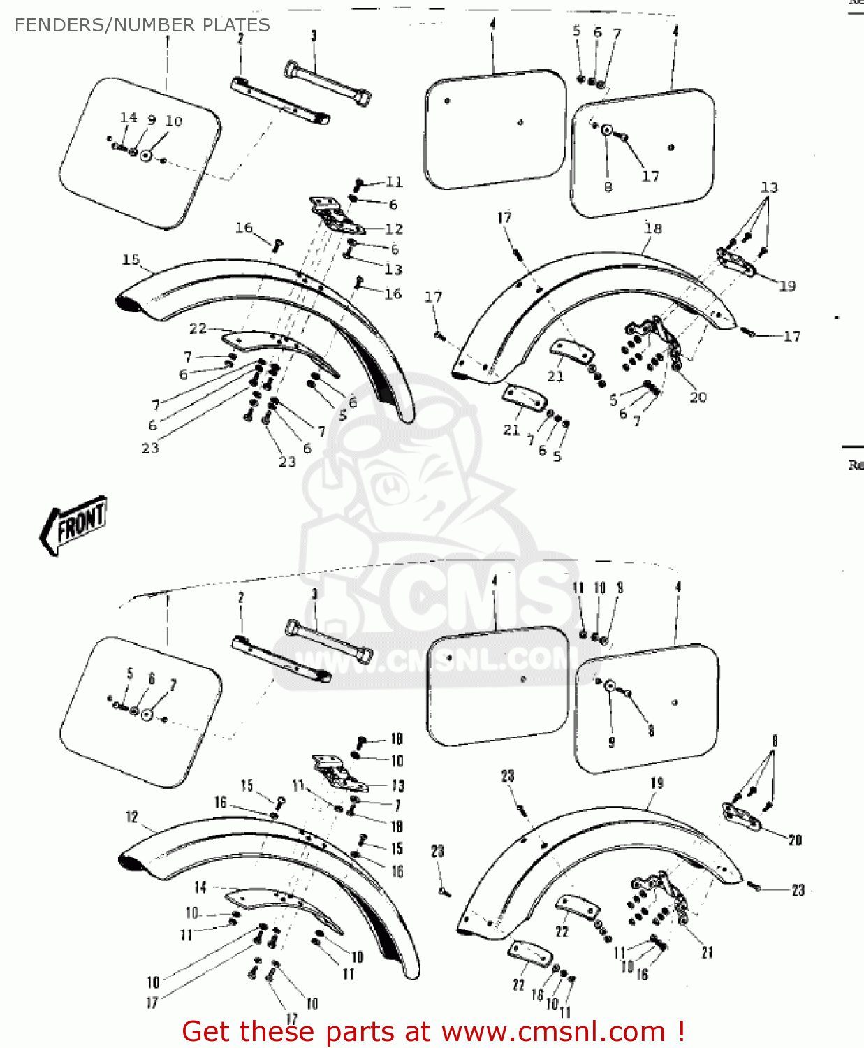 FENDERS/NUMBER PLATES G31MA CENTURION 1971
