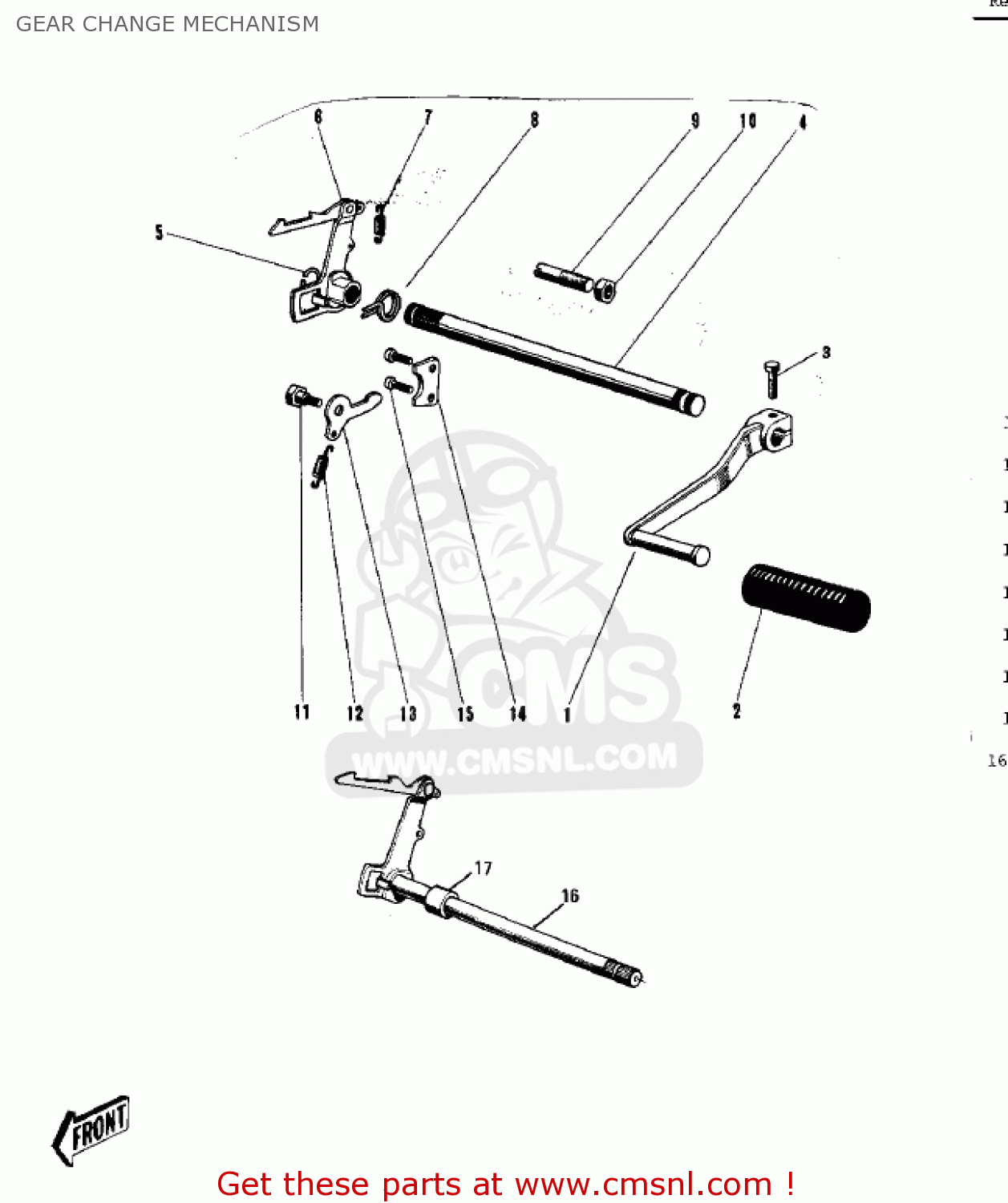 GEAR CHANGE MECHANISM G31MA CENTURION 1971