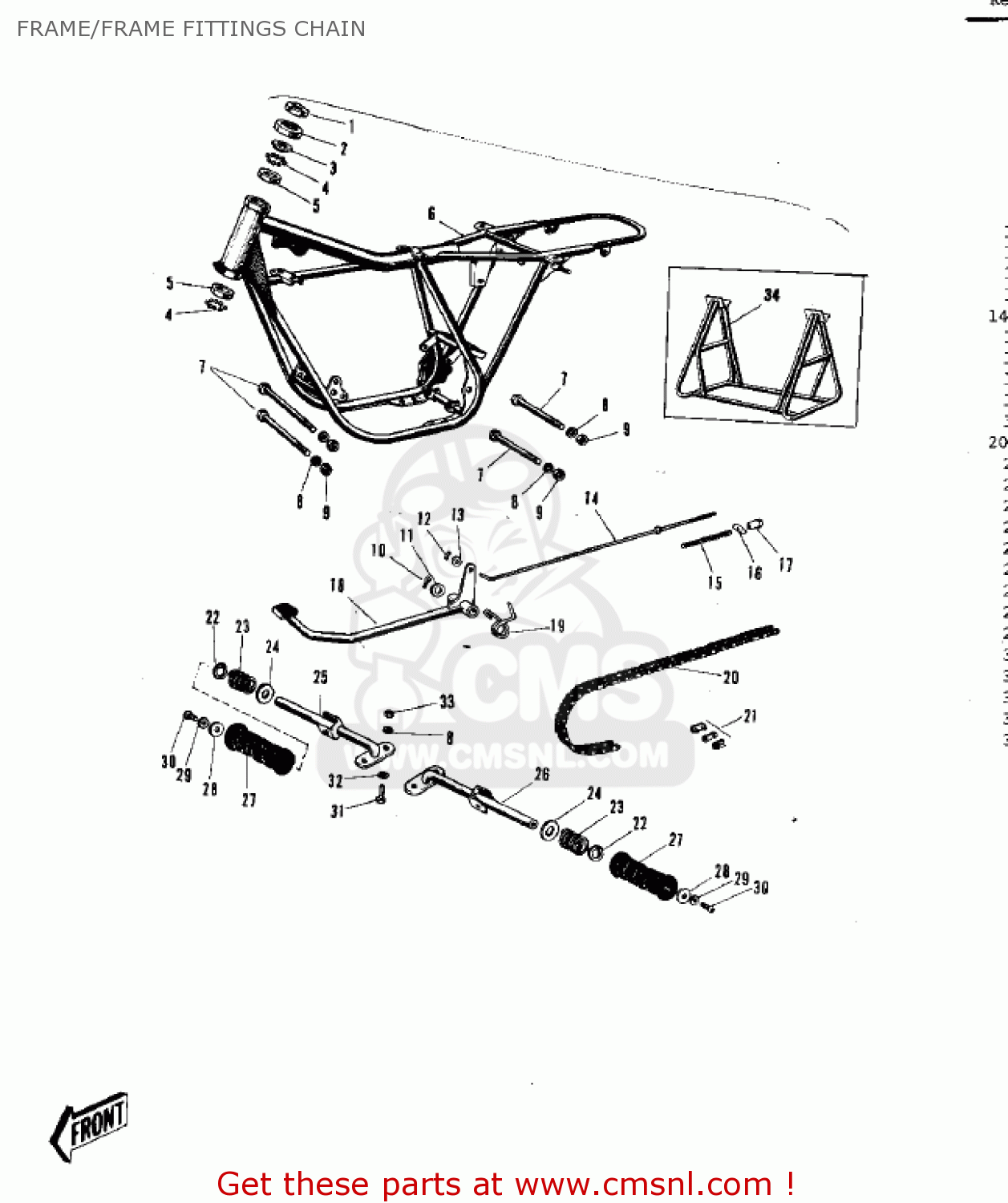 FRAME/FRAME FITTINGS CHAIN G31MA CENTURION 1971