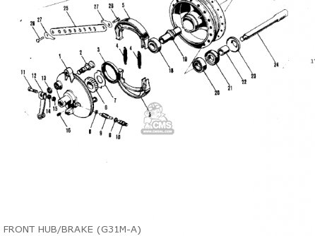 FRONT HUB/BRAKE (G31M-A) - G31MA CENTURION 1971
