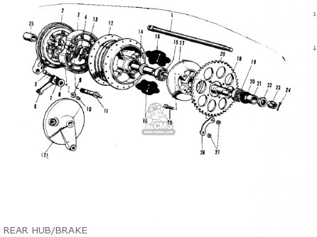 REAR HUB/BRAKE - G31MA CENTURION 1971