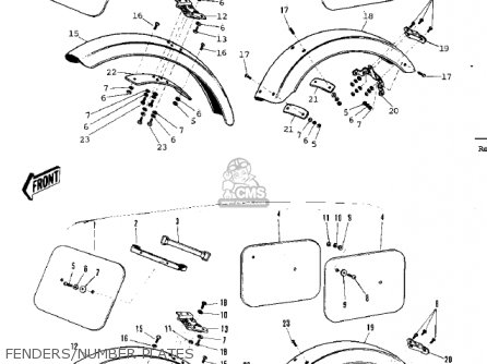 FENDERS/NUMBER PLATES - G31MA CENTURION 1971