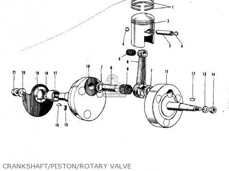 CRANKSHAFT/PISTON/ROTARY VALVE - G31MA CENTURION 1971