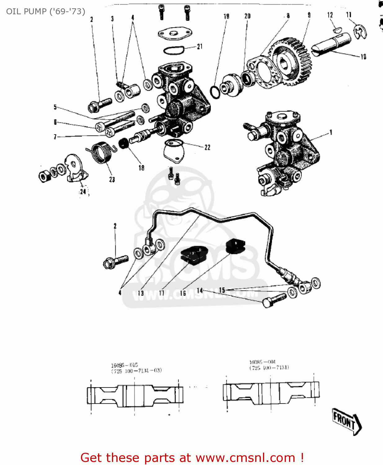 OIL PUMP ('69-'73) G3SS 1969 USA CANADA
