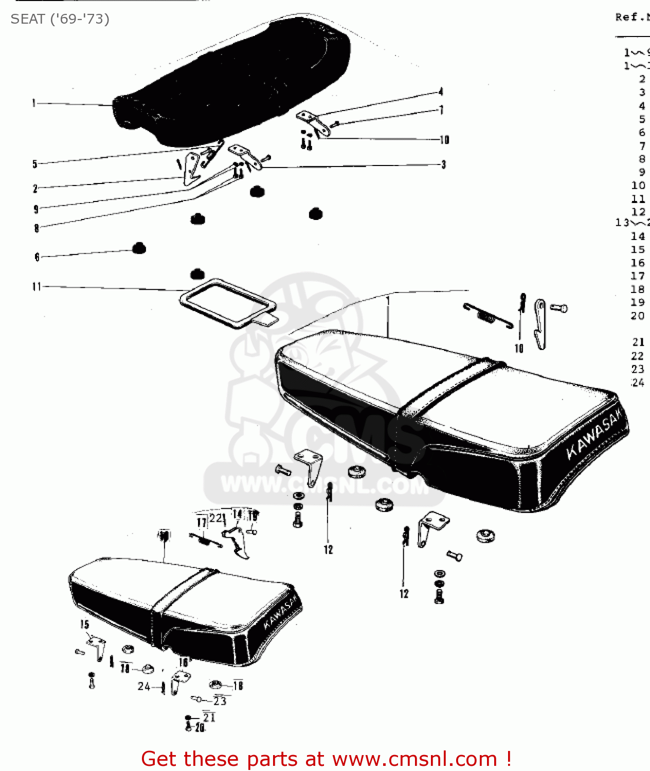 SEAT ('69-'73) G3SS 1969 USA CANADA